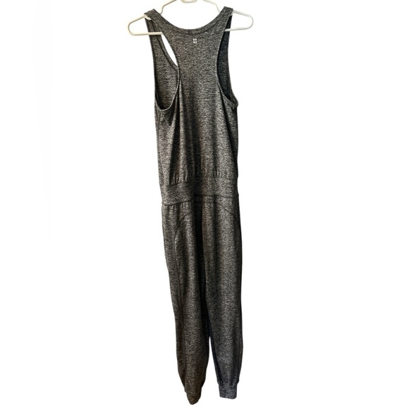 Sweaty Betty Garudasana Sleeveless Studio Jumpsuit In Black Marble NWOT - Picture 2 of 8